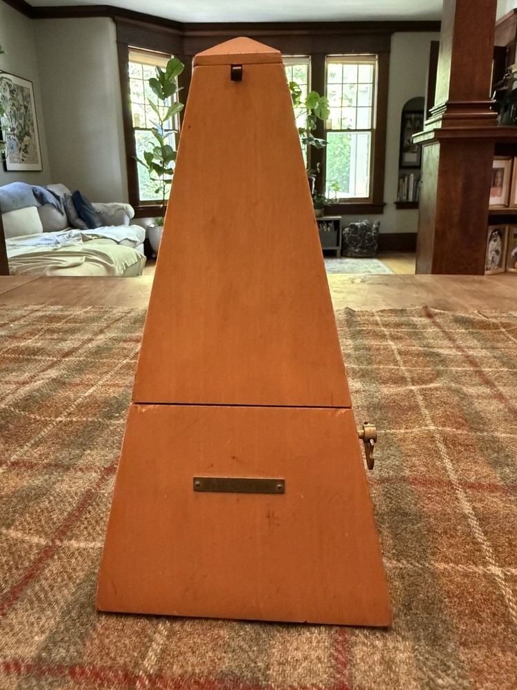 Vintage Seth Thomas Wood Mechanical Key Wind Metronome.