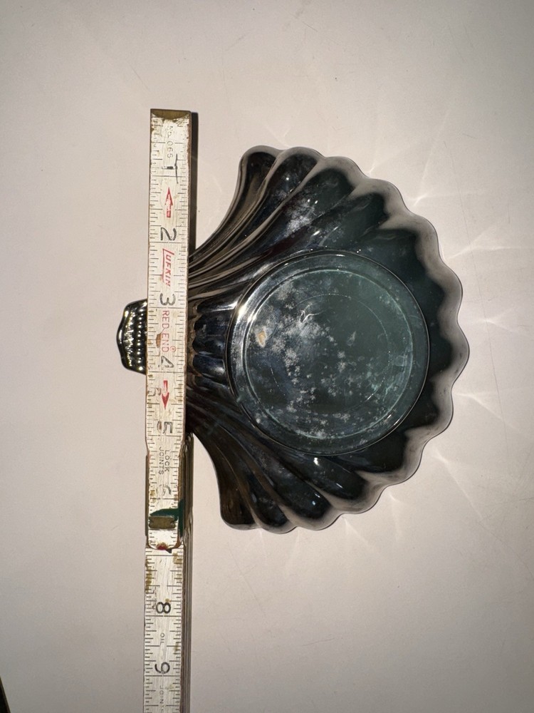 Art Deco 7" Silverplate Clam Shell Dish