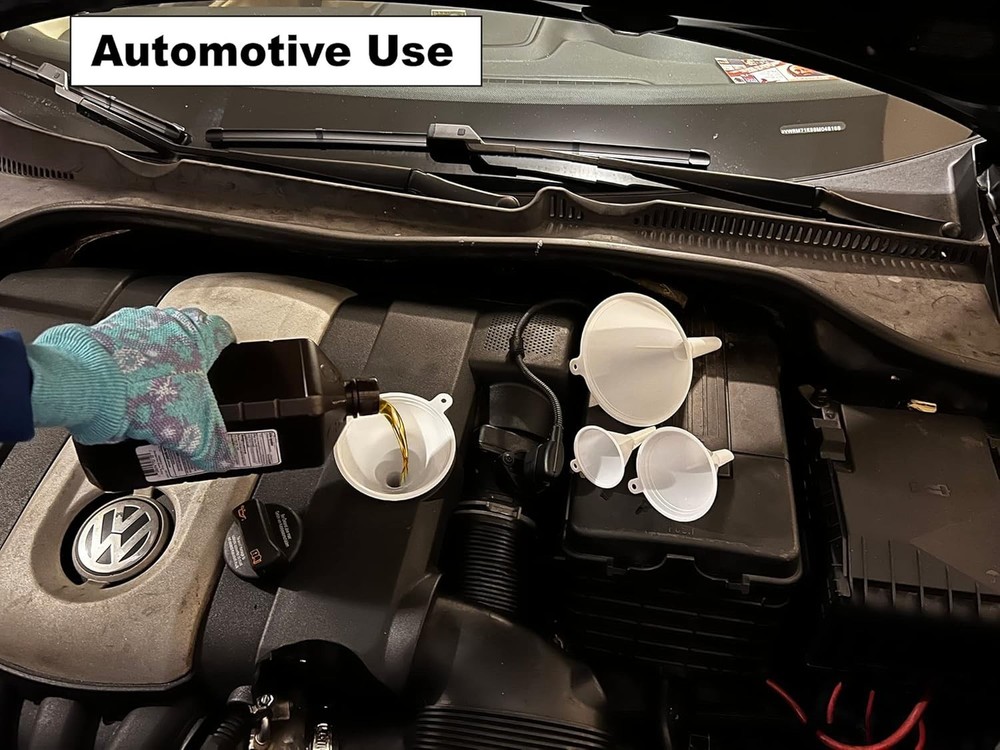 Durable Multi-Purpose Plastic Funnels - Ideal for Automotive or Kitchen Projects