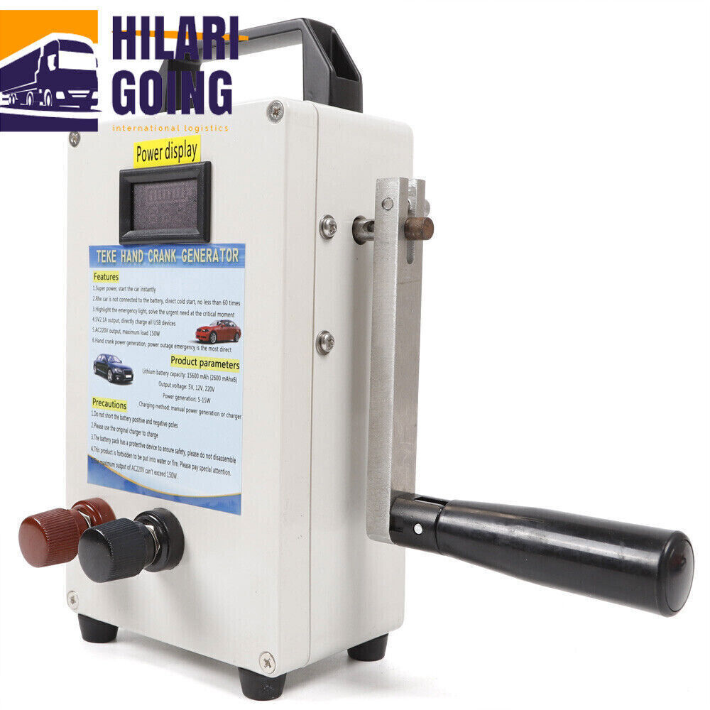 Portable Hand Crank Generator Emergency Power Supply Charger Camping Outdoor USA