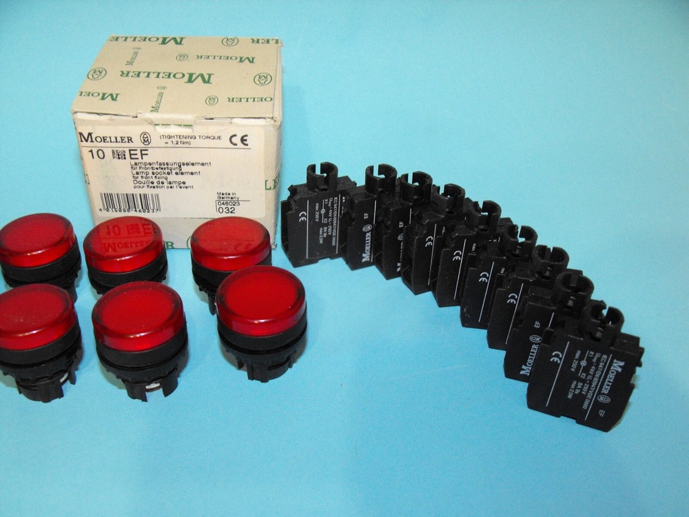 KLOCKNER MOELLER A22-RLF-RT+BE3+EF.Red Indicating Light Operator.(LOT9PCS).NEW