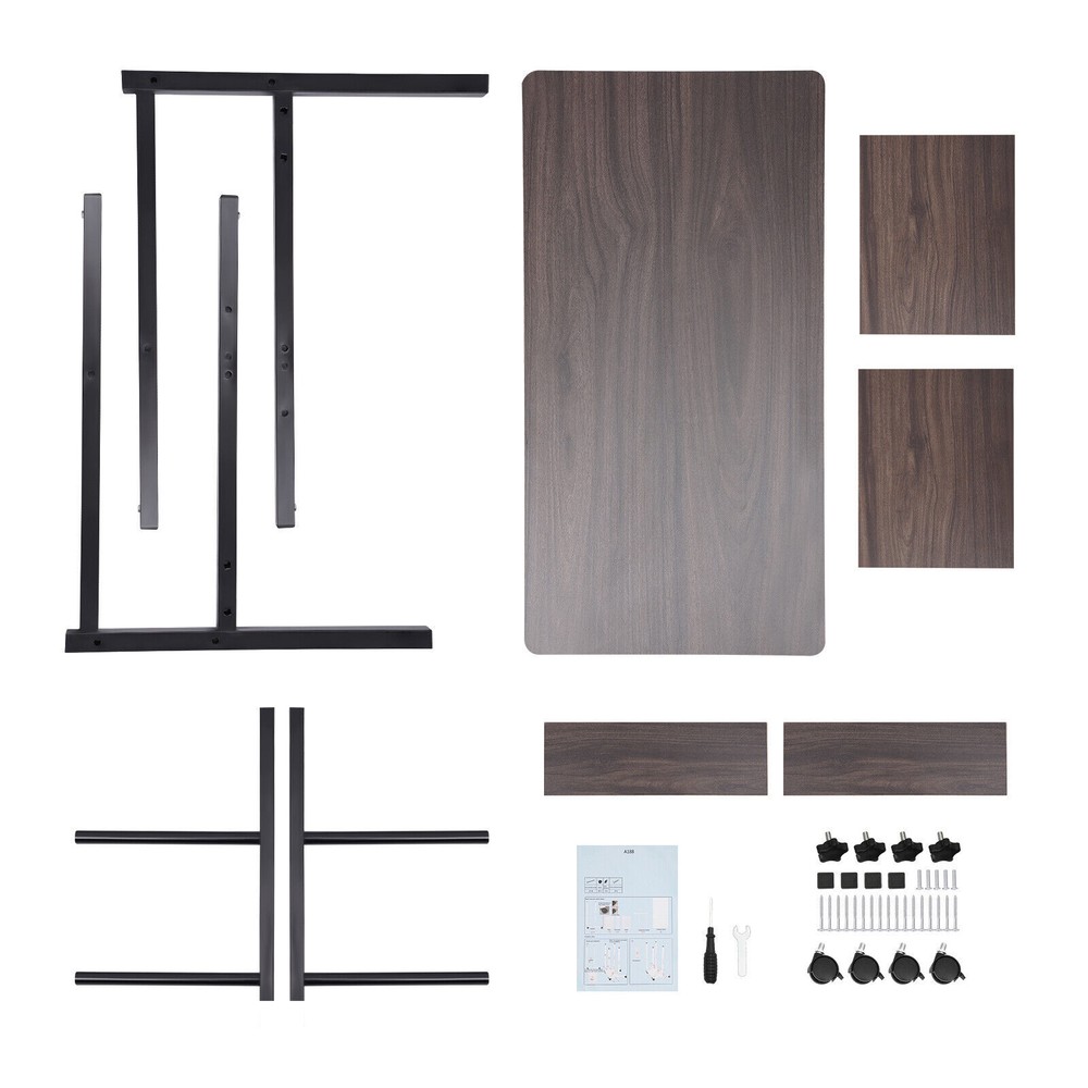 C-Shaped Side Table Adjustable, Height Adjustable C Table with Wheels