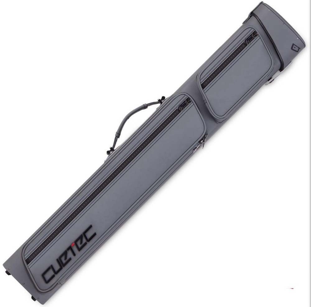 Cuetec Gray Billiard Cue Case with Zippered Pockets and Handle