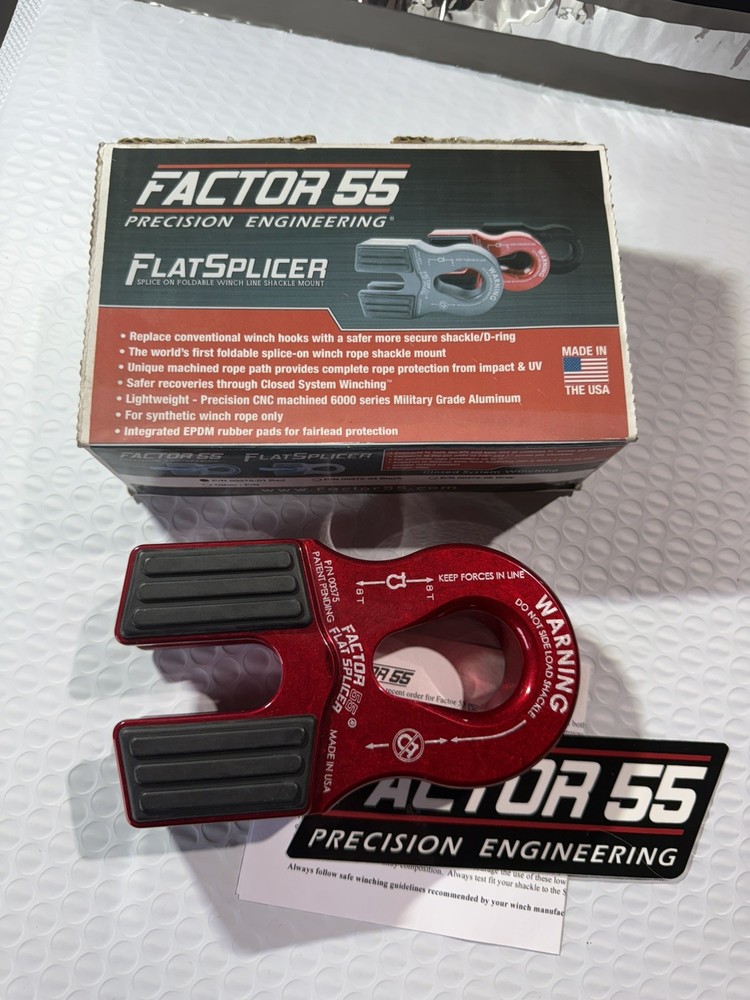 Factor 55 00375-01 Flat Splicer - Red NEW
