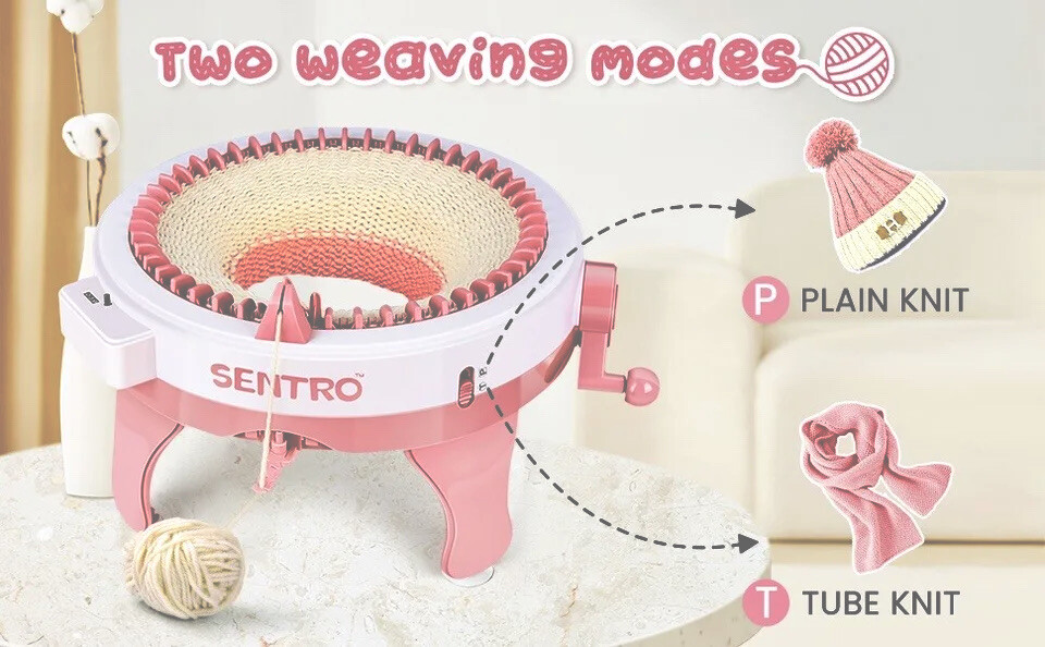 Sentro Knitting Machine 48 Needles Round Loom Knitting Board Rotating Double