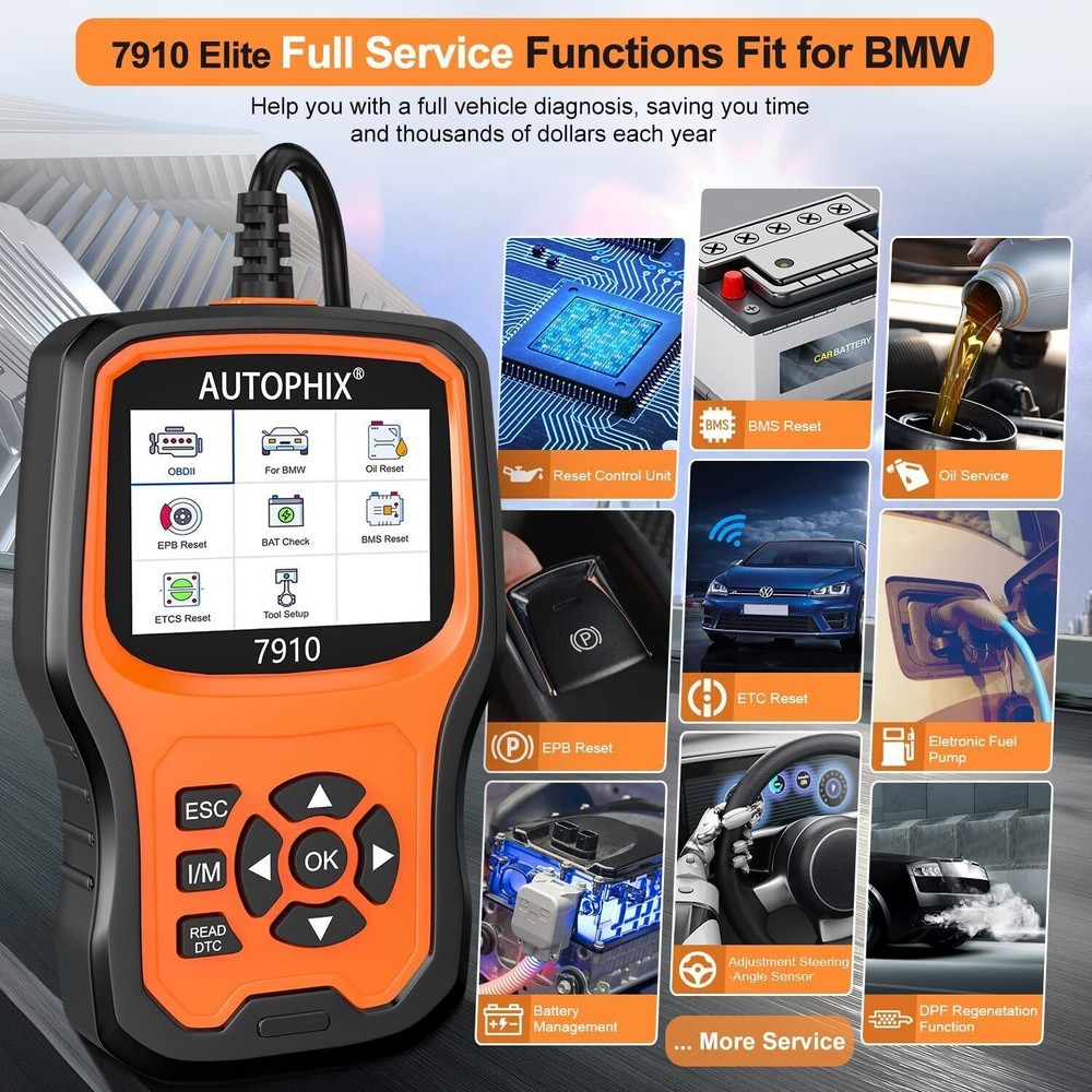 AUTOPHIX 7910 Elite Full System Diagnostic Tool For BMW OBD2 Scanner Code Reader