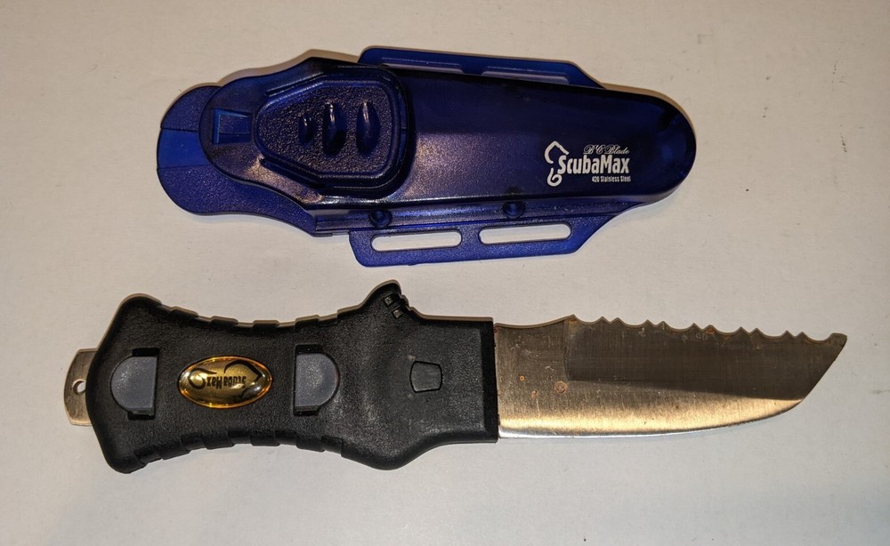 Scuba Max 420SS Rounded Tip Scuba Knife USED