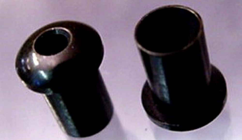 6 SMALL BLACK STRING FERRULES OR BUSHINGS FOR GUITAR