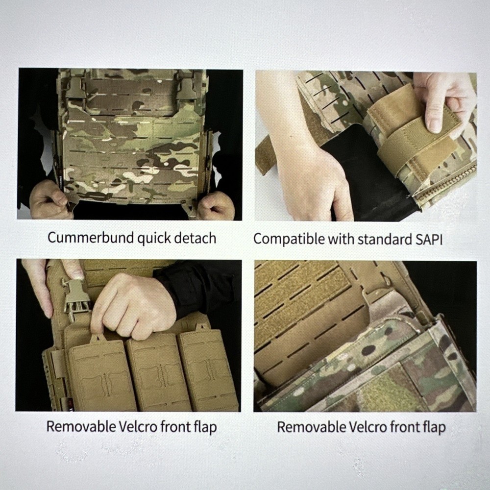 Tactical Vest for Men - Lightweight Quick Release Modular Vest Adjustable