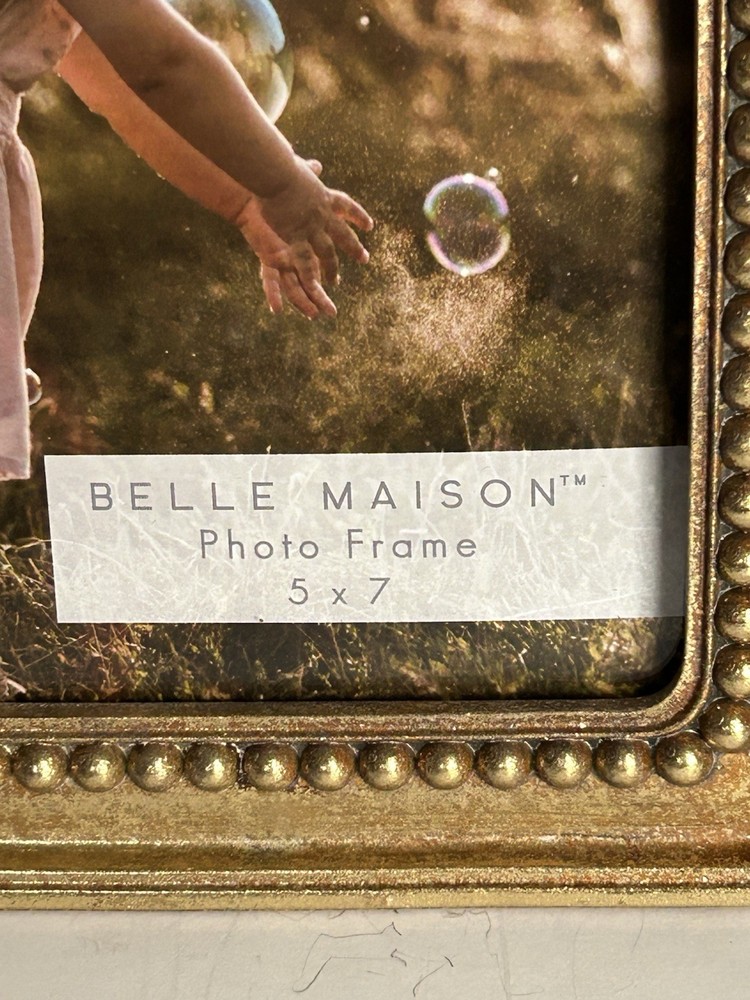 Gold Beaded Picture Frame Belle Maison Collection 5x7 Photo Frame Rectangular