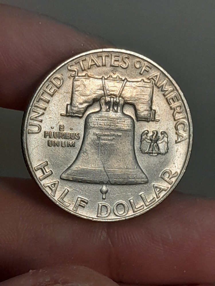 1958- D Franklin Half Dollar BU #10