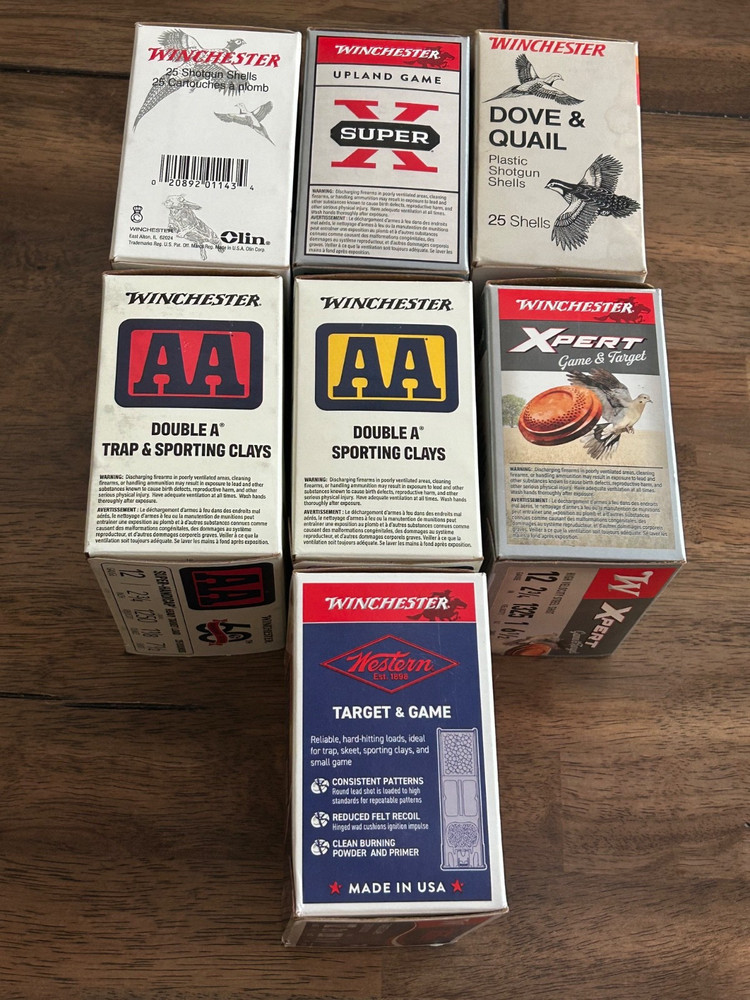 7 EMPTY 12 Ga Shotgun Shell Boxes “WINCHESTER”