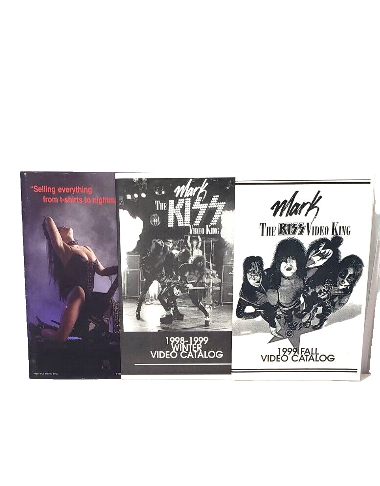 KISS Catalogs Set Of 3 Vintage David  Snowden   And   Mark The Video King  4628