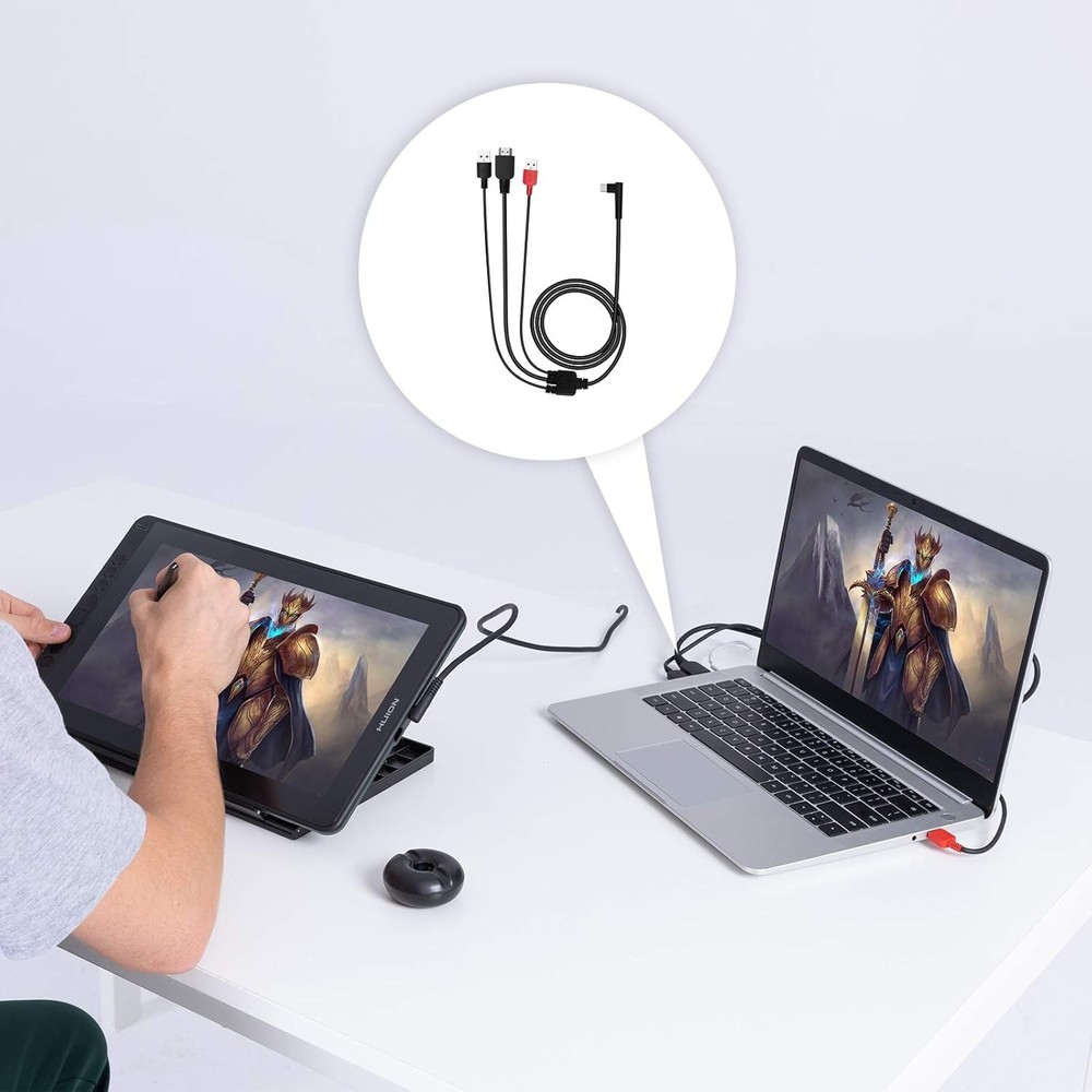 HUION CB05A Kamvas 3in1 Cable Replacement 1 Pack