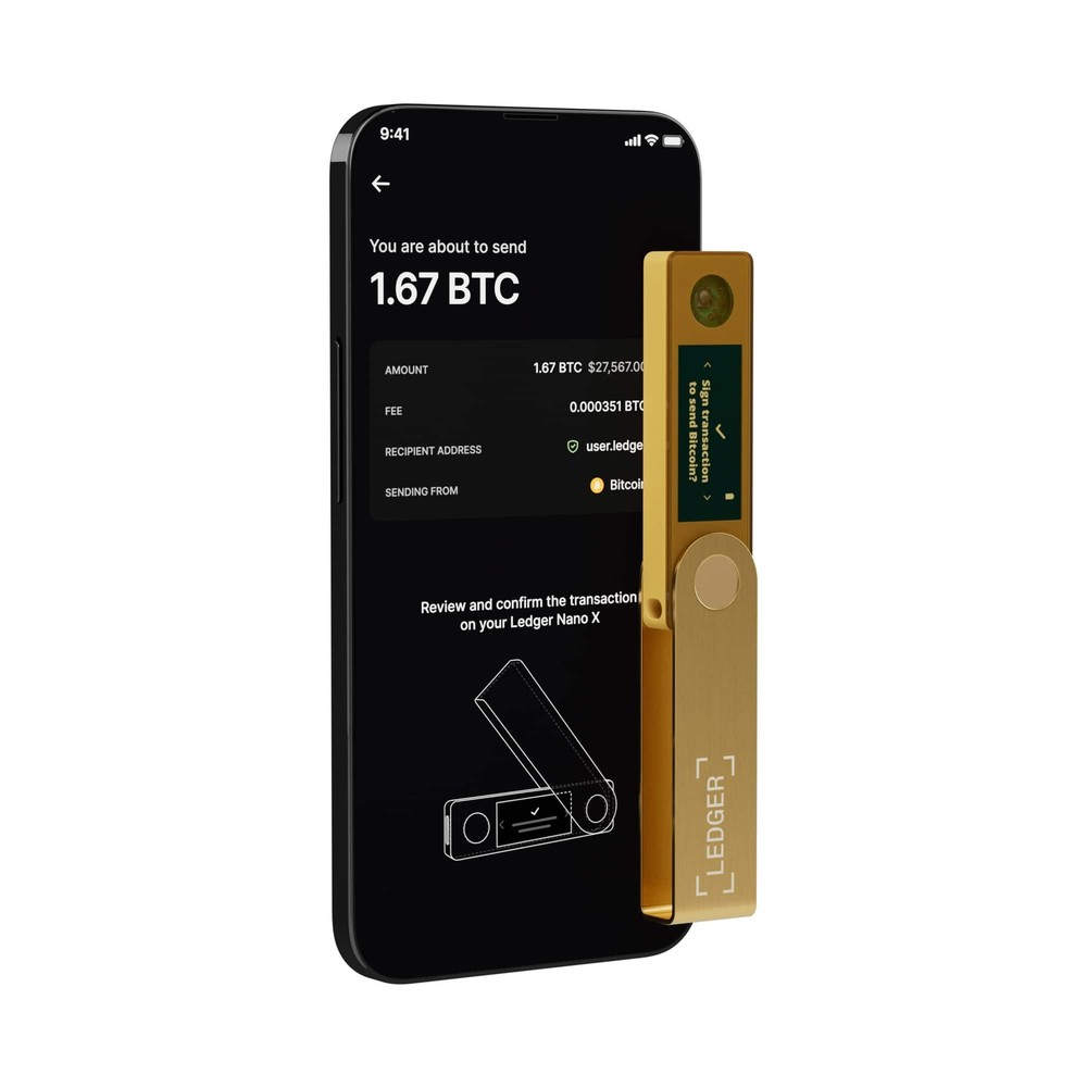 Ledger - Nano X Crypto Hardware Wallet - Bluetooth - Gold