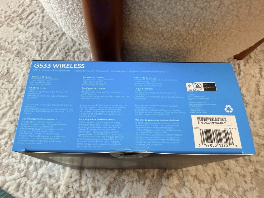Logitech G533 Wireless Gaming Headset – Black