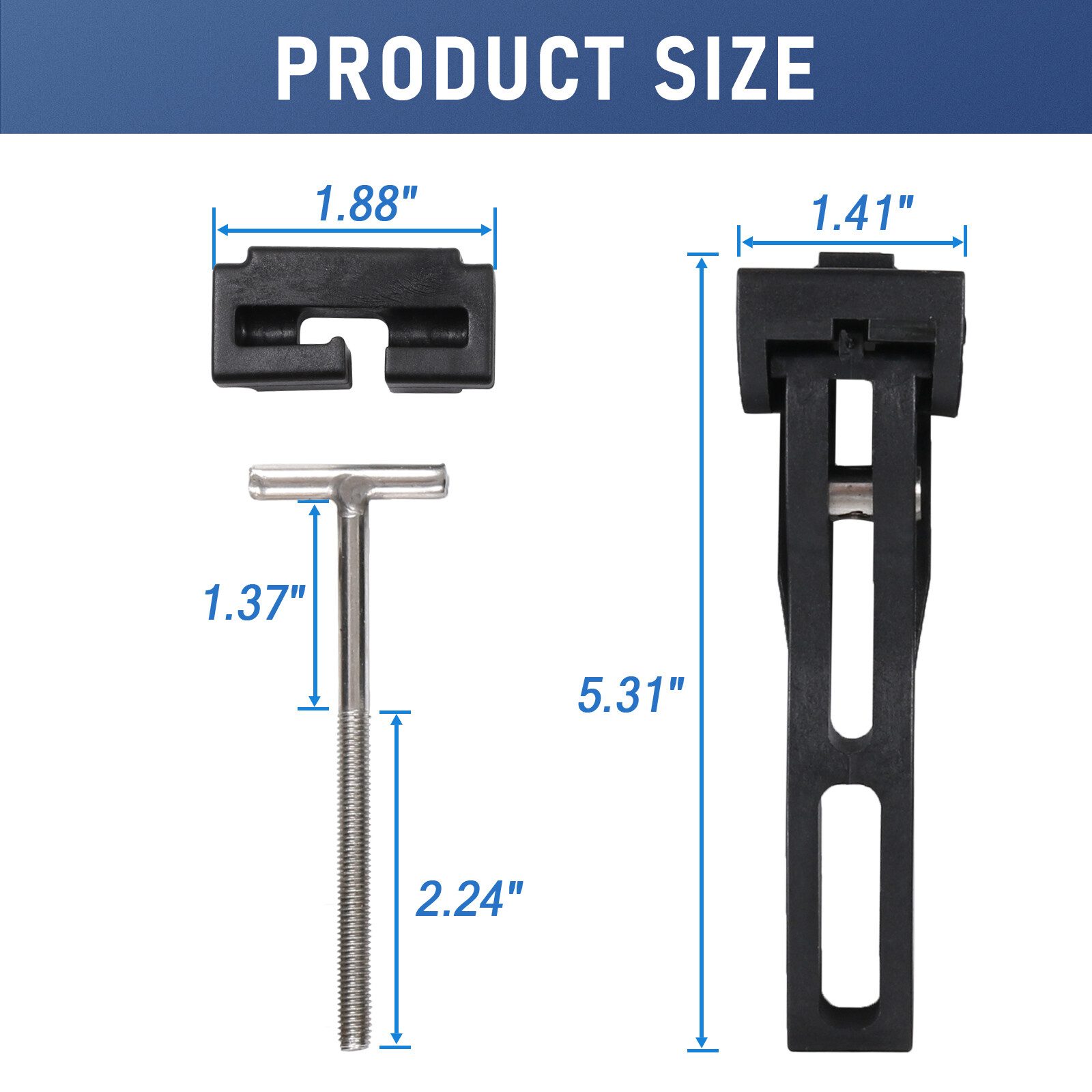 Universal Replacement Parts For Hard Tri-Fold Tonneau Cover Rear / Front Clamp