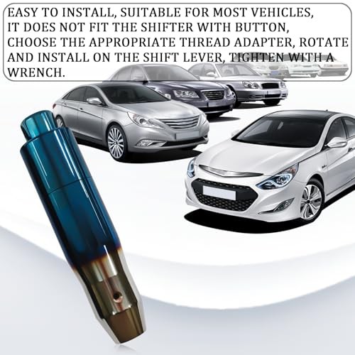 Car Modified Gear Lever with Adapter, 5.7" Automatic Shift Knob Easy Multicolor