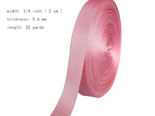 Nylon Webbing Strap for Backpack,Cargo Strap,Pet Leash 3/4 Inch Pink