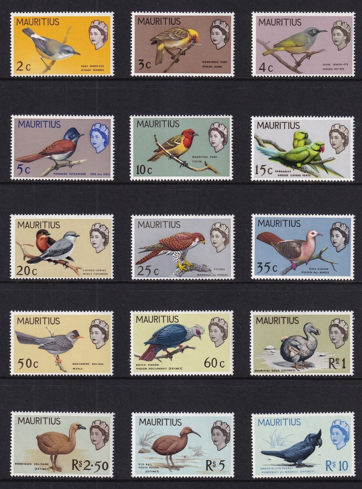 Mauritius 1965 Complete set SG317-331 - MNH