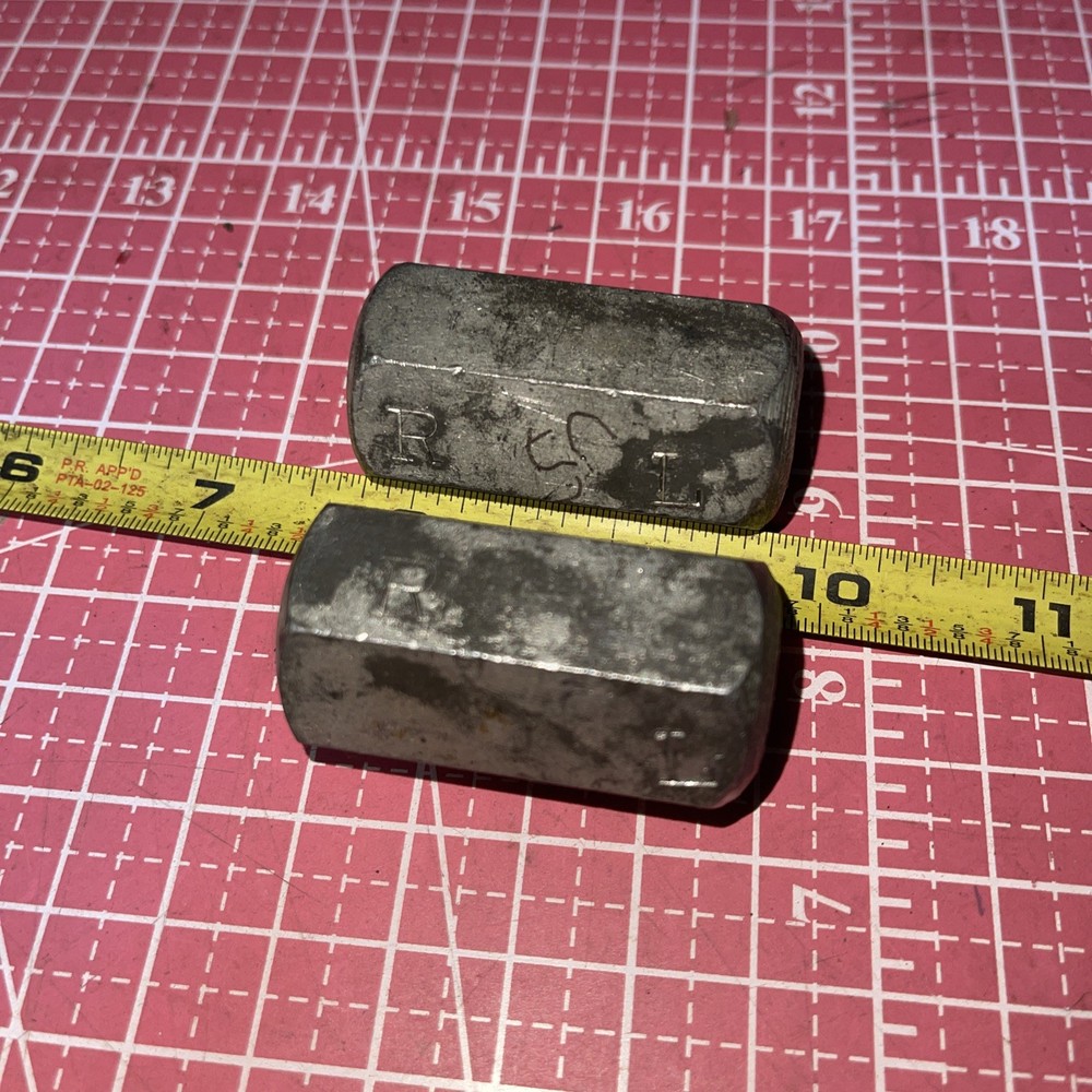 3/4-16 Left Right Thread Push Pull Adapter Extension Connector Set Vintage OTC