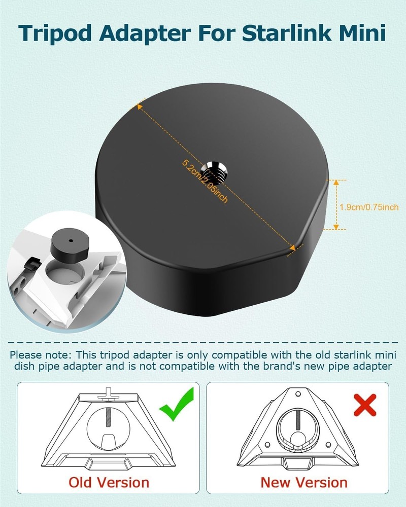 Starlink Mini Mount: Adjustable Clamp & Tripod Adapter for Ultimate Flexibility