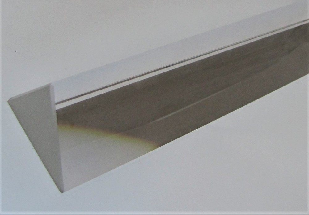 Large Optical Glass Triangular Prism 18cm x 4cm 7" Light Spectrum Physics w Box