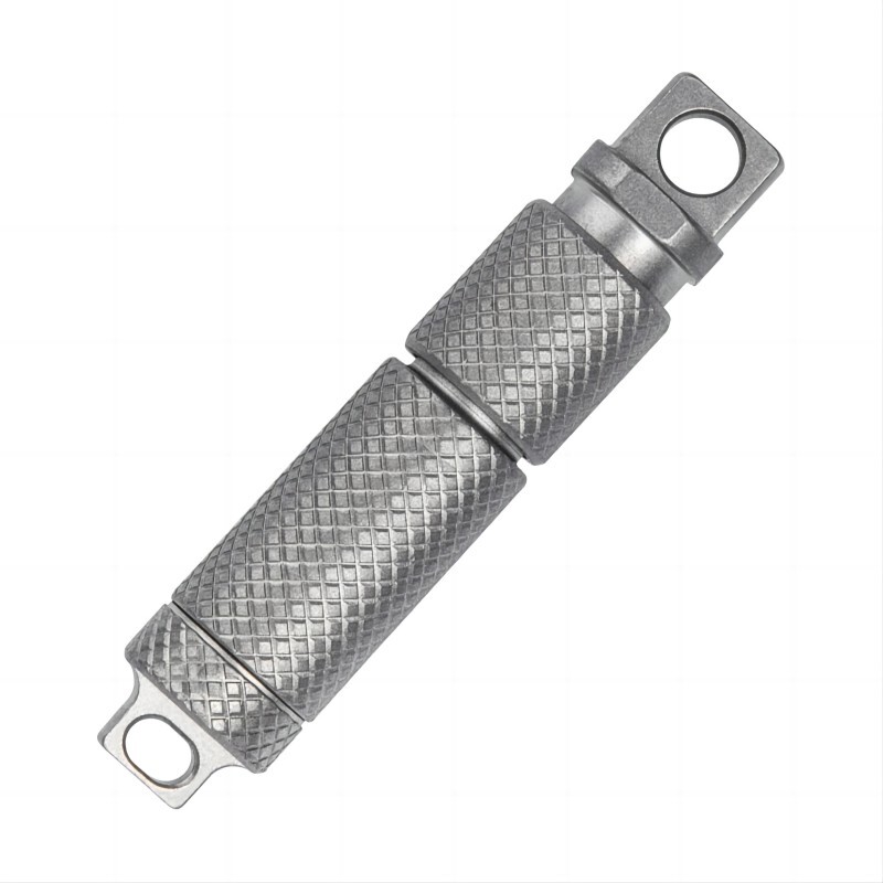 Titanium Waterproof Pill Case Holder Organizer Quick Release Swivel Keychain EDC