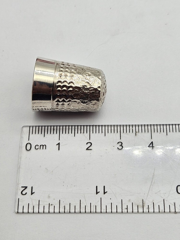 Sterling Silver Thimble, 1950 Hallmarks, Excellent Condition