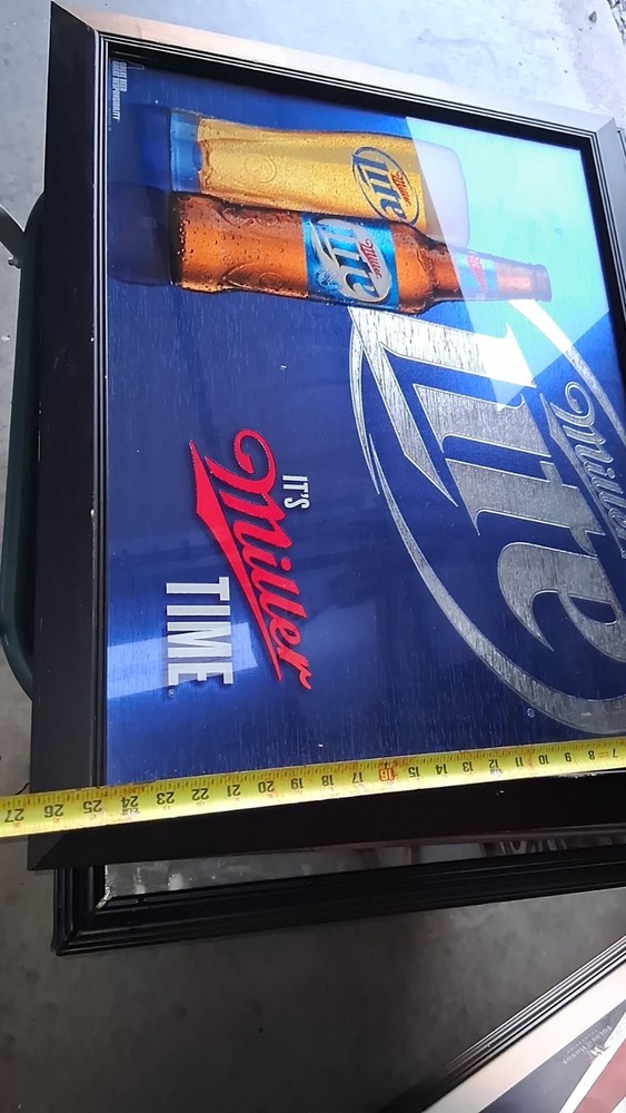 Miller Lite Beer Mirror Sign