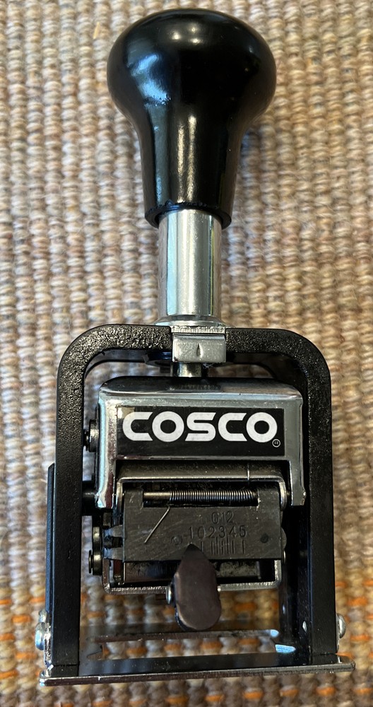 Cosco Automatic Numbering Machine, self-inking W/ Ink And Point