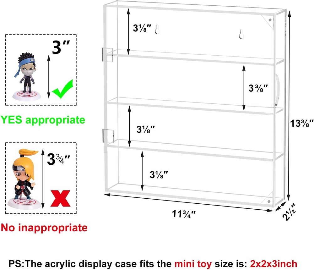 Acrylic Display Case For Mini Funko Pop Figures 4 Layer Storage Box Organizer