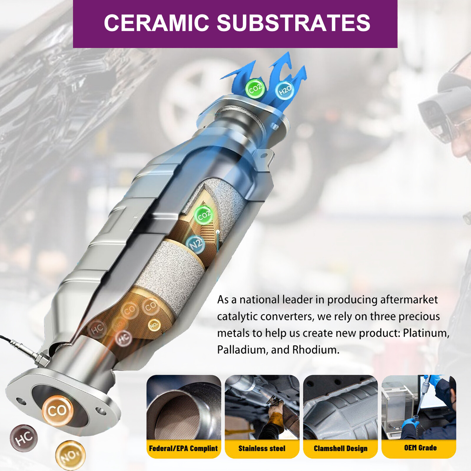 For Chevy Traverse 3.6L 2018-2021 Both Catalytic Converters Front Left & Right