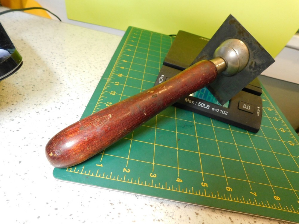 Vintage 9.5" Wood Handle Adjustable Blade Dunlap Cabinet Scraper