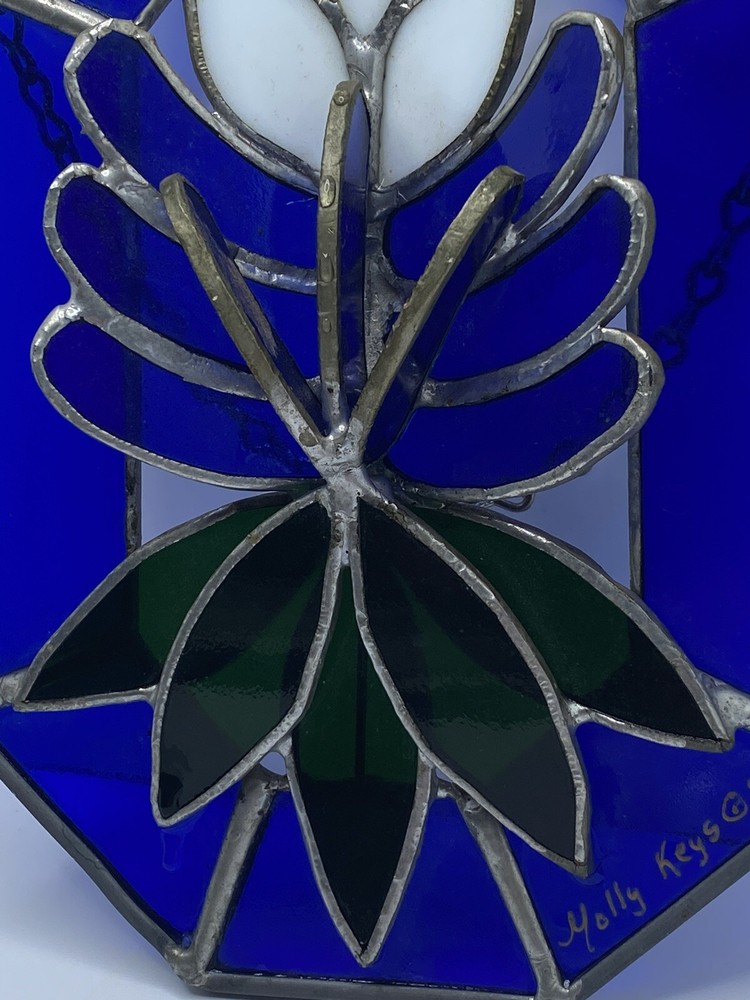 3D Stained Glass Flower Signed
