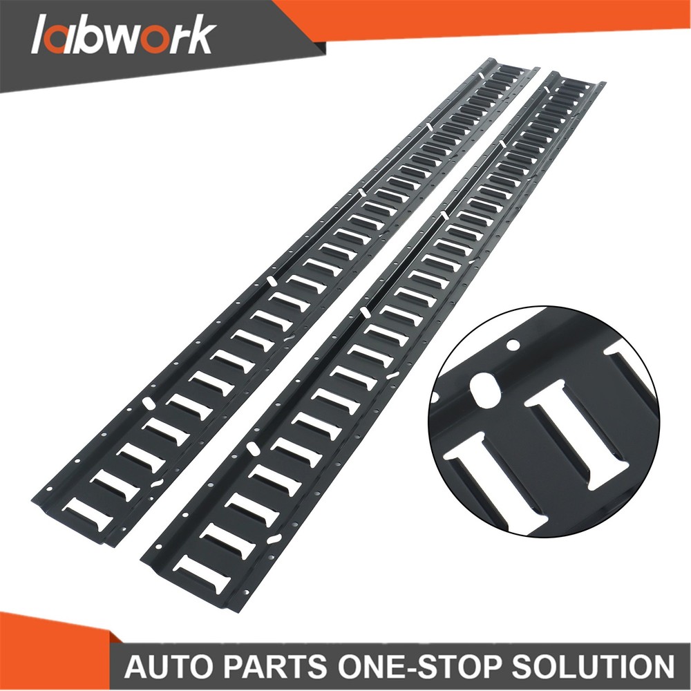 Labwork E Track Tie Down Rail Kit 2×5' E Track Rails for Garages Vans Trailers