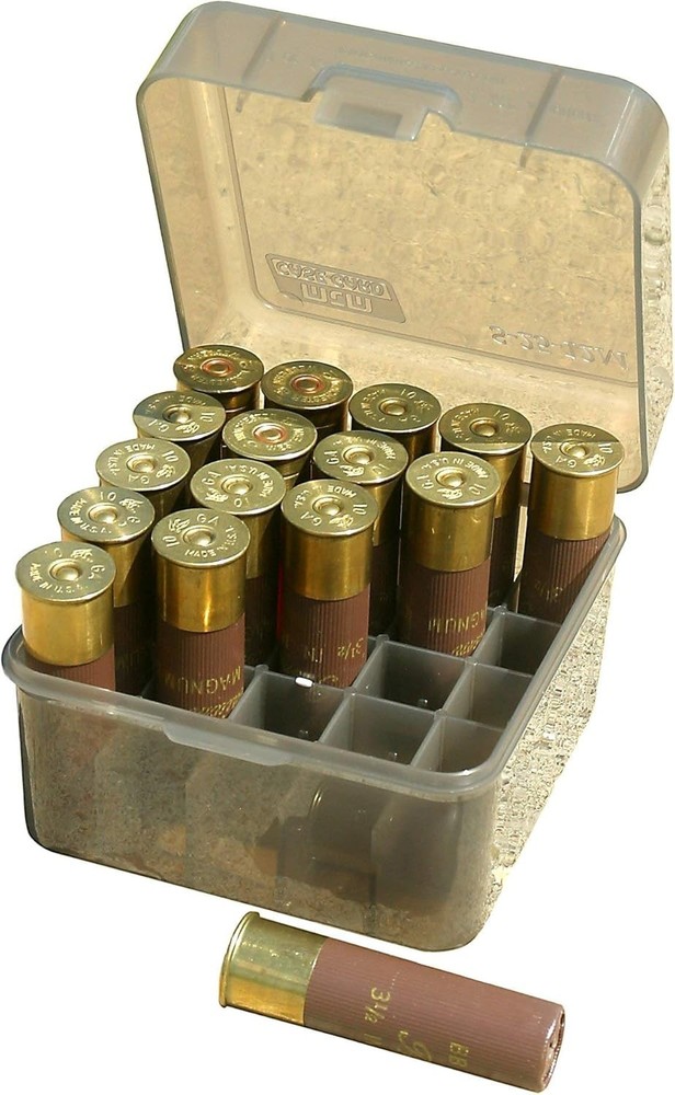 Made in USA: 25-Round Shotshell Box with Easy Open Latch & Mechanical Hinge