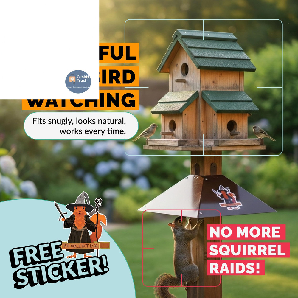 Squirrel Baffle for 4x4 Post | Metal Bird Feeder Guard Baffles Brown
