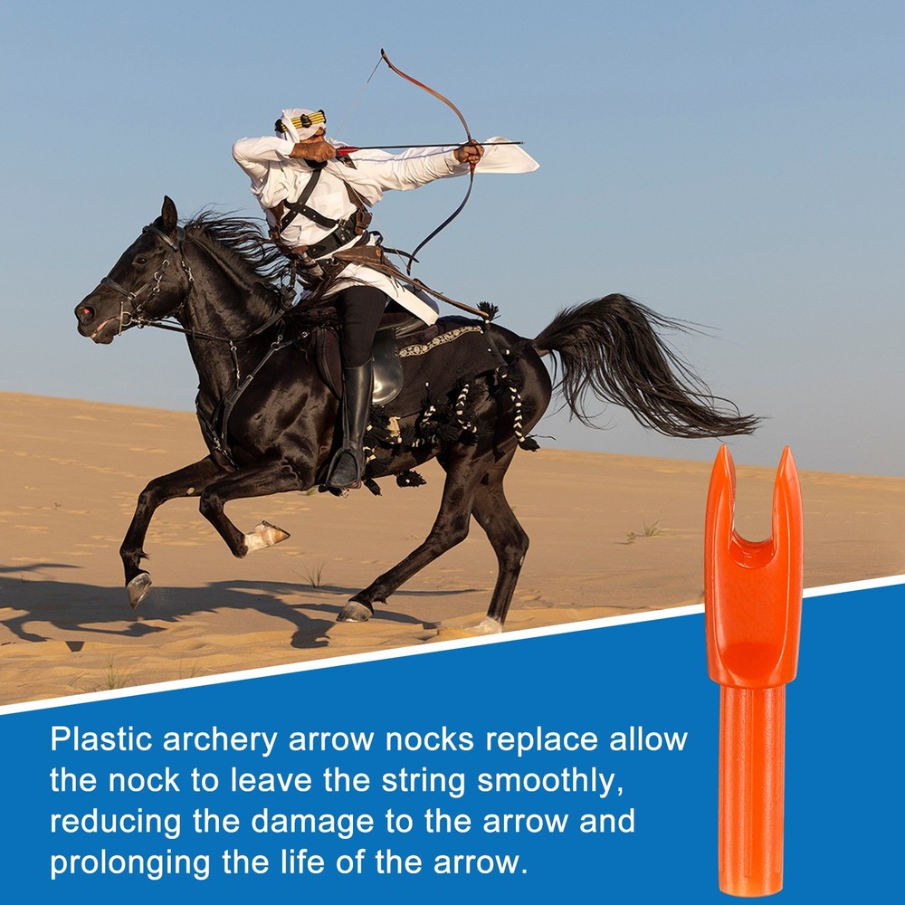 Archery Arrows Nocks 24 Pack Orange - for (Compound/Recurve Bow)