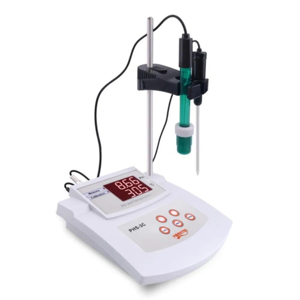 PHS-3C Desktop PH Meter Portable Compact Acidity Alkalinity Tester Lab Tool