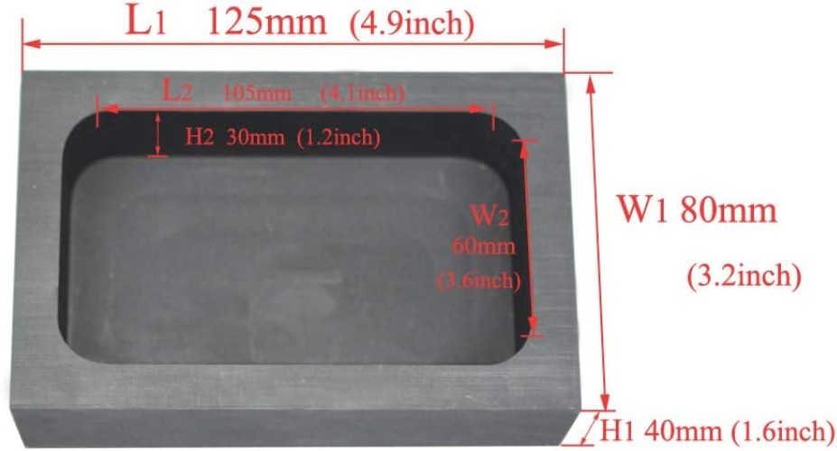 Compact 3kg Graphite Ingot Mold for Professional Melting & Casting Applications