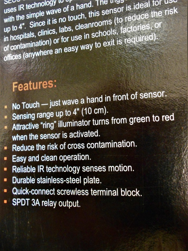 Enforcer No Touch Request To Exit Sensor SD-927PKC-NEQ