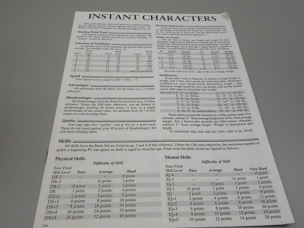 GURPS - Steve Jackson Games: Basic Set - 3rd Edition Rulebook Revised