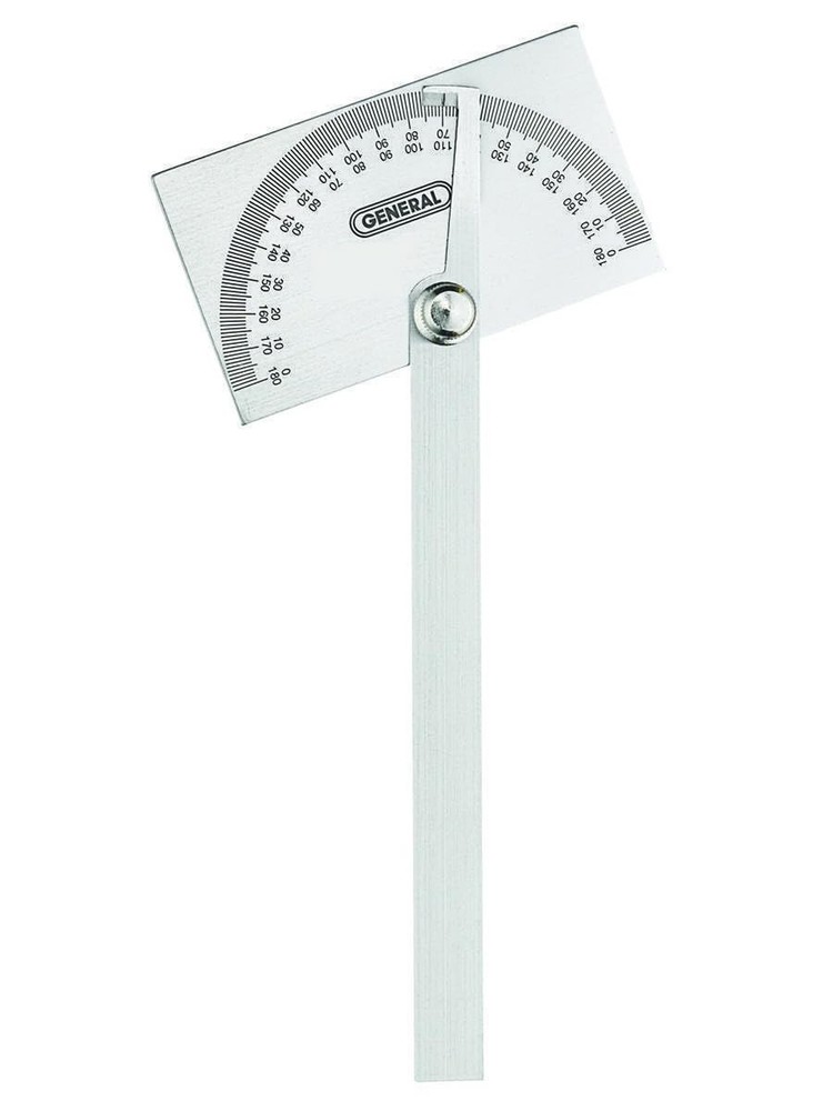 Angle Protractor #17 Stainless Steel Square Head - Measuring Tool for Carpent...