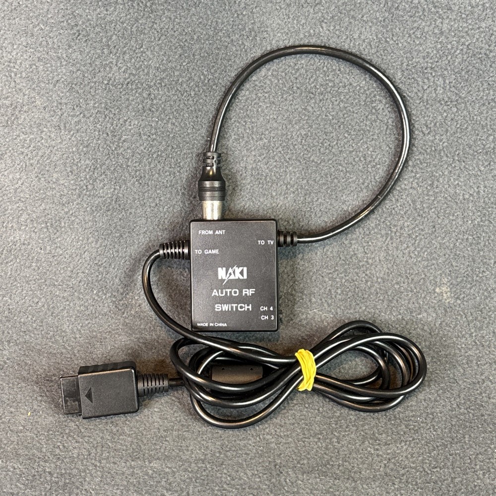 NAKI Automatic RF Game Switch for PlayStation 1 & 2 - Tested & Cleaned