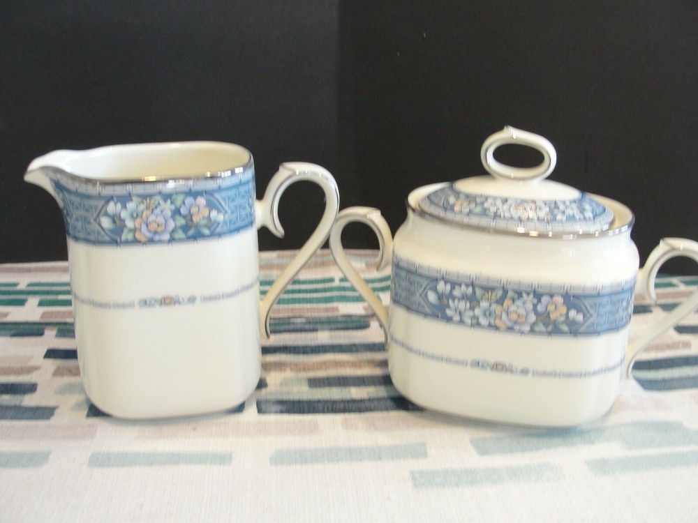 NORITAKE RANDOLPH CREAMER AND SUGAR SET