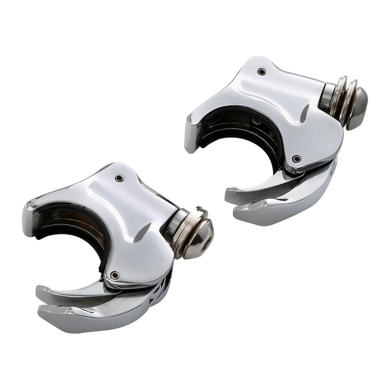Pair 39mm Fork Quick Release Windshield Clamps For Harley Dyna Super Wide Glide
