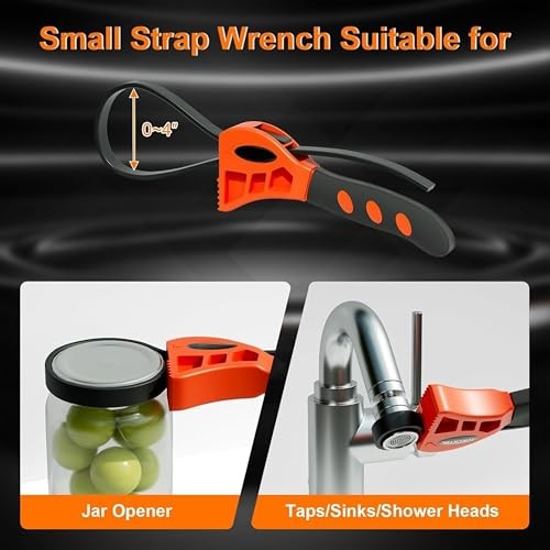 Anabiya’s Creation - 2-Pack Adjustable Rubber Strap Wrench – 6" & 8" Multi-Use