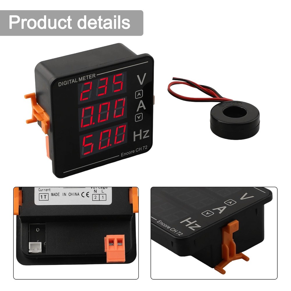 72 Type AC Volt Ampere Frequency Meter with Embedded Installation Size