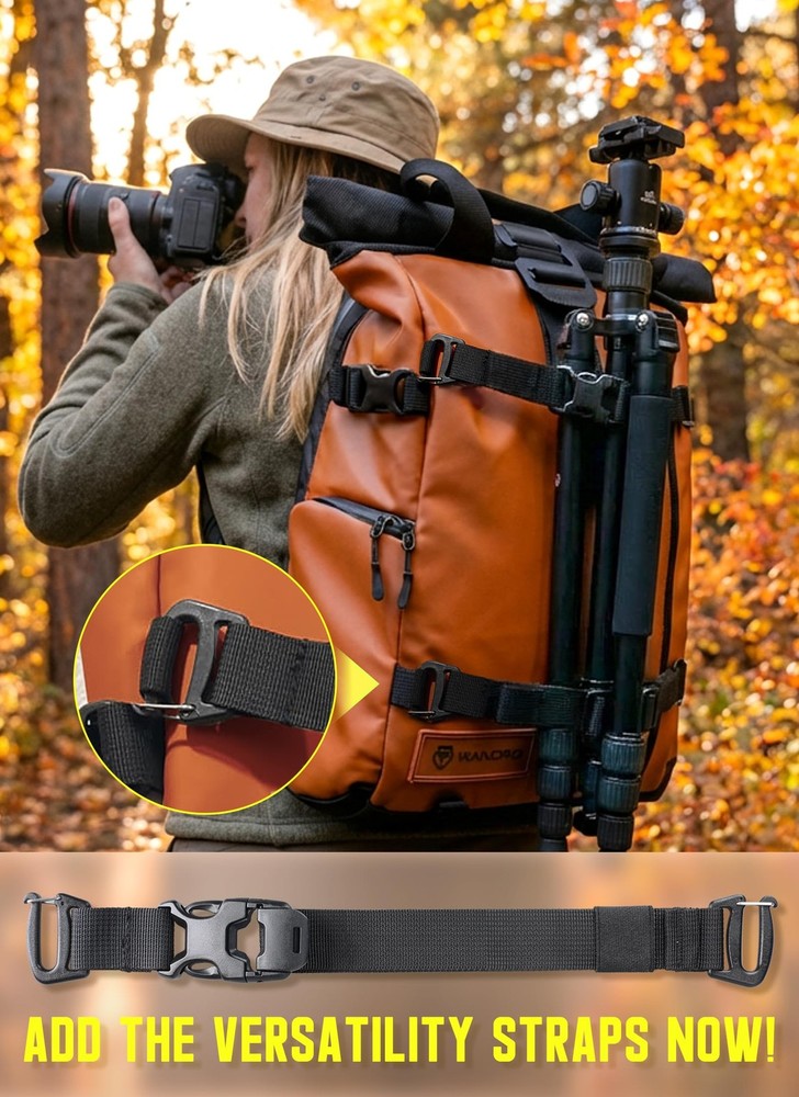 Pitozer Molle Backpack Straps Tactical Rush Tier System Black 2Packs